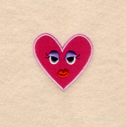 Brassy Heart Face Machine Embroidery Design