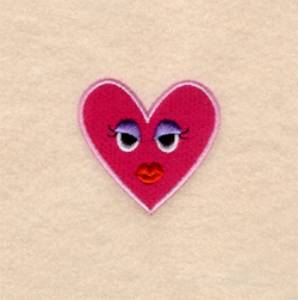Picture of Brassy Heart Face Machine Embroidery Design