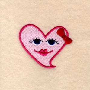 Picture of Sweet Heart Face Machine Embroidery Design