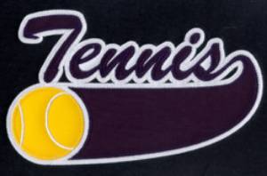Picture of Tennis 3 Color Applique Machine Embroidery Design