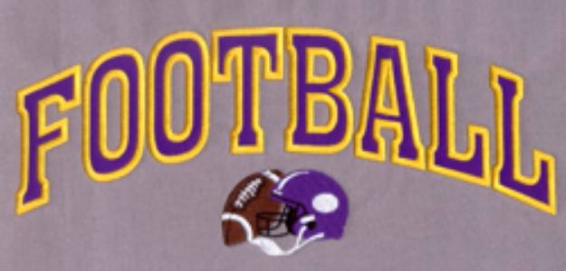 Picture of Football 1 Color Applique Machine Embroidery Design