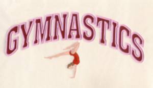 Picture of Gymnastics 1 Color Applique Machine Embroidery Design