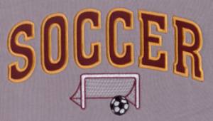 Picture of Soccer 1 Color Applique Machine Embroidery Design