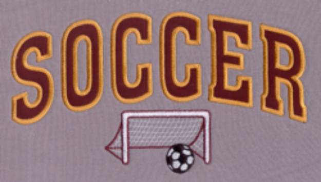 Picture of Soccer 1 Color Applique Machine Embroidery Design