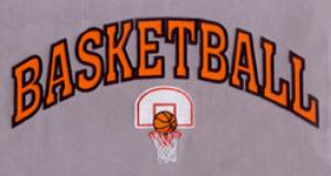 Picture of Basketball 1 Color Applique Machine Embroidery Design