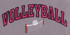 Picture of Volleyball 1 Color Applique Machine Embroidery Design