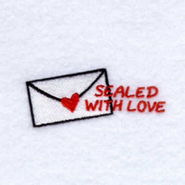 Picture of Sealed with Love Envelope Machine Embroidery Design