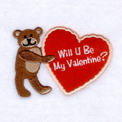 Will U Be My Valentine? Machine Embroidery Design