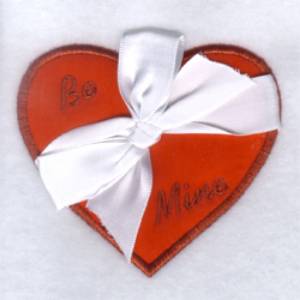 Picture of Be Mine Applique Heart Machine Embroidery Design
