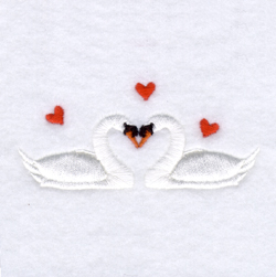 Swans in Love Machine Embroidery Design