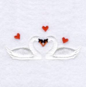 Picture of Swans in Love Machine Embroidery Design