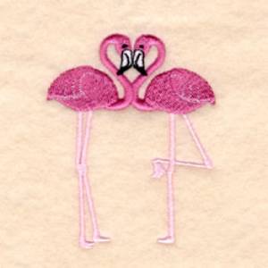 Picture of Flamingos in Love Machine Embroidery Design
