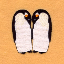 Emperor Penguins in Love Machine Embroidery Design