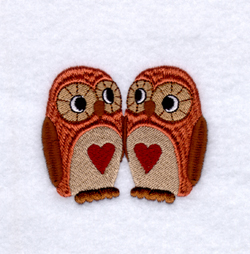 Owls in Love Machine Embroidery Design