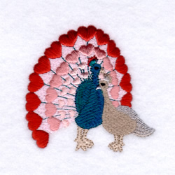 Peacocks in Love Machine Embroidery Design