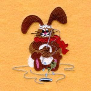 Picture of Snow Bunny Fishing Machine Embroidery Design