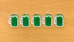 Green Beer Pocket Topper Machine Embroidery Design