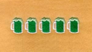 Picture of Green Beer Pocket Topper Machine Embroidery Design