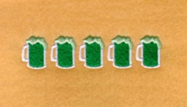 Picture of Green Beer Pocket Topper Machine Embroidery Design