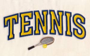 Picture of Tennis 1 Color Applique Machine Embroidery Design
