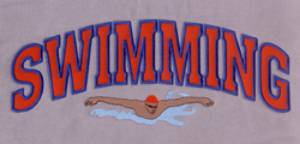 Picture of Swimming 1 Color Applique Machine Embroidery Design