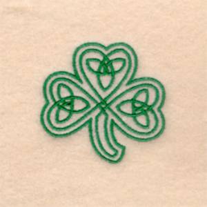 Picture of Celtic Three Leaf Clover Machine Embroidery Design