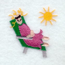 Mom Lying in the Sun Machine Embroidery Design