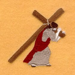 Jesus Carrying Cross Machine Embroidery Design