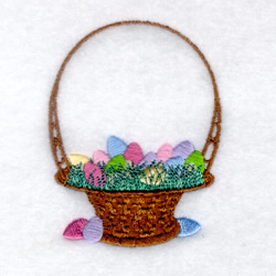 Easter Egg Basket Machine Embroidery Design
