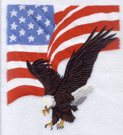 Patriotic Eagle - Full Back Machine Embroidery Design