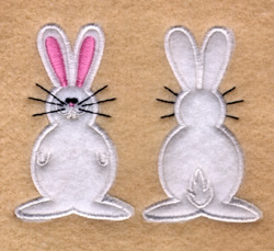 Easter Bunny Applique Machine Embroidery Design