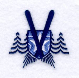 Picture of Downhill Ski Logo Machine Embroidery Design