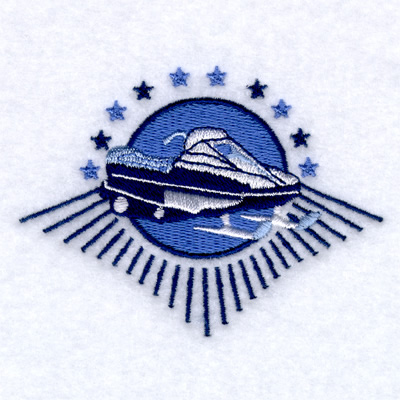 Snowmobile Logo Machine Embroidery Design