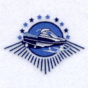 Picture of Snowmobile Logo Machine Embroidery Design