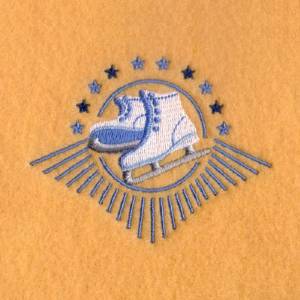 Picture of Figure Skates Logo Machine Embroidery Design