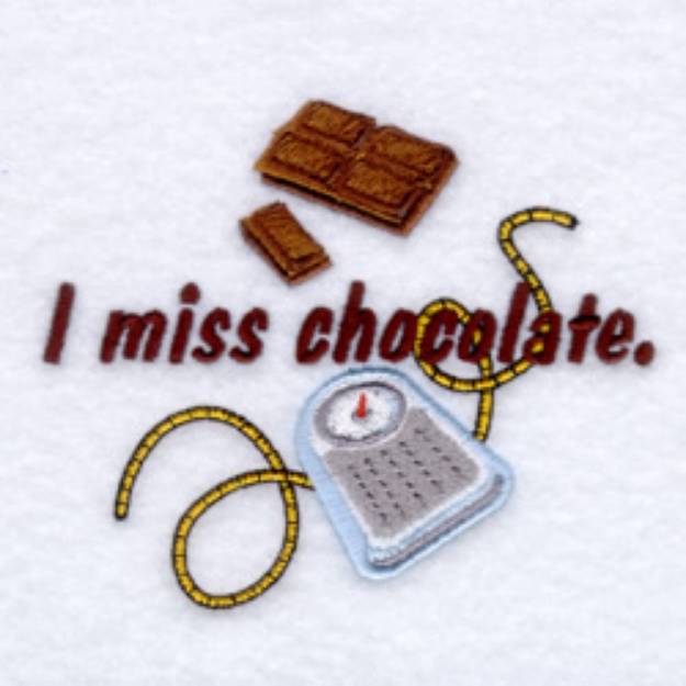 Picture of I miss Chocolate Machine Embroidery Design