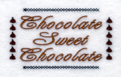 Chocolate Sweet Chocolate Machine Embroidery Design