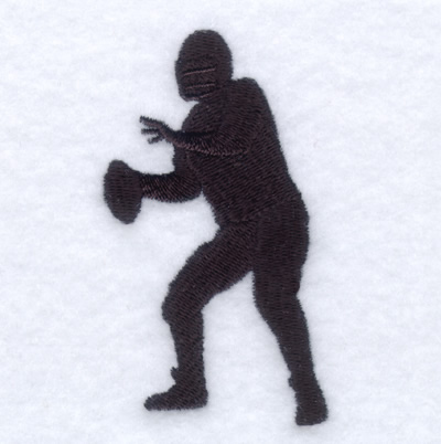 Football Player Silhouette Machine Embroidery Design