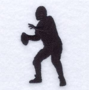 Picture of Football Player Silhouette Machine Embroidery Design