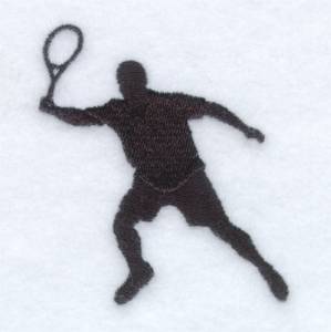 Picture of Tennis Player Silhouette Machine Embroidery Design
