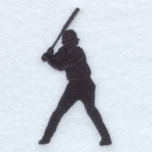 Picture of Baseball Player Silhouette Machine Embroidery Design