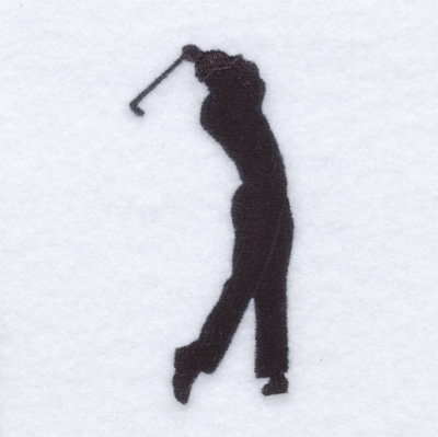 Golfer Silhouette Machine Embroidery Design