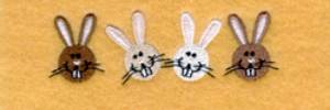 Picture of Easter Bunny Pocket Topper Machine Embroidery Design