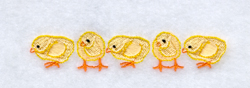 Baby Chicks Pocket Topper Machine Embroidery Design