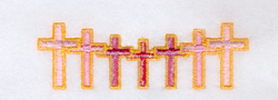 Row of Crosses Pocket Topper Machine Embroidery Design
