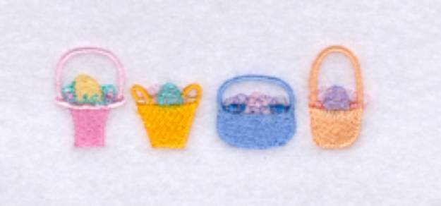 Picture of Easter Basket Pocket Topper Machine Embroidery Design