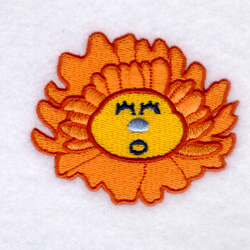Smiling Flower #1 Machine Embroidery Design