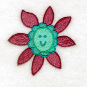 Picture of Smiling Flower #3 Machine Embroidery Design