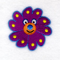 Smiling Flower #4 Machine Embroidery Design
