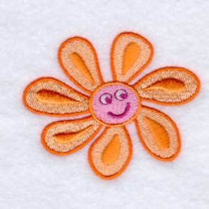 Picture of Smiling Flower #5 Machine Embroidery Design